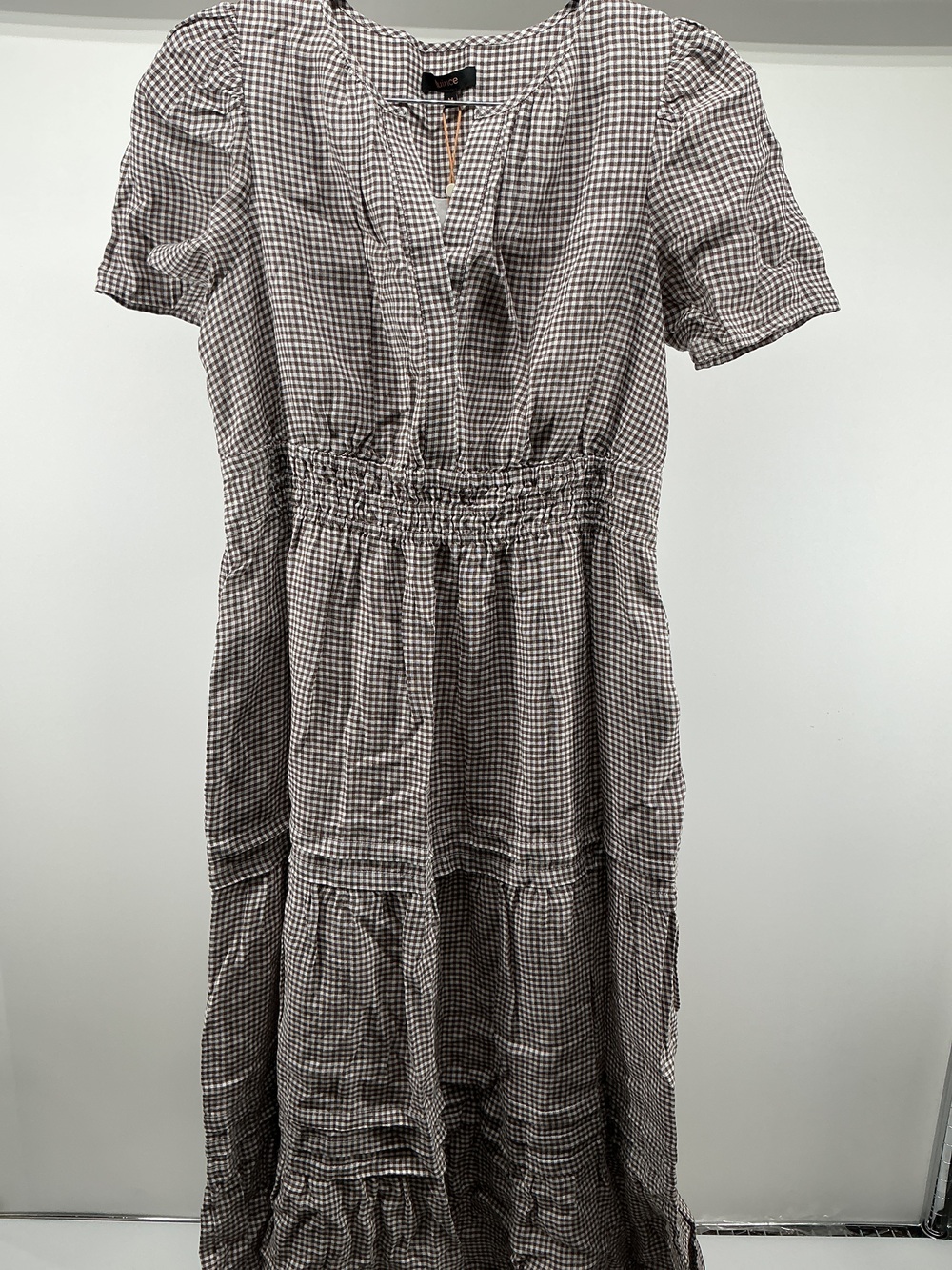 100% European Linen Tiered Maxi Dress
